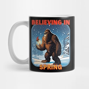 Bigfoot with his friend the Robin. Mug